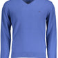 Blue Wool Men Sweater