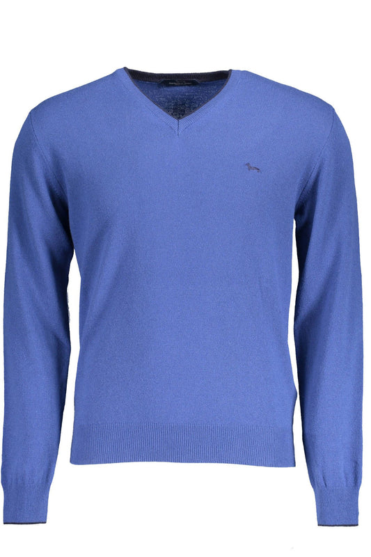 Blue Wool Men Sweater
