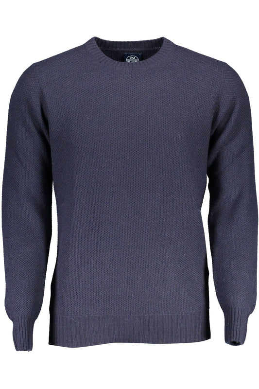 Blue Wool Men Sweater