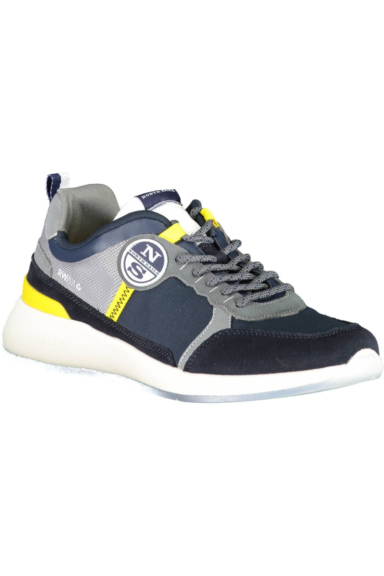 Blue Leather Men Sneaker