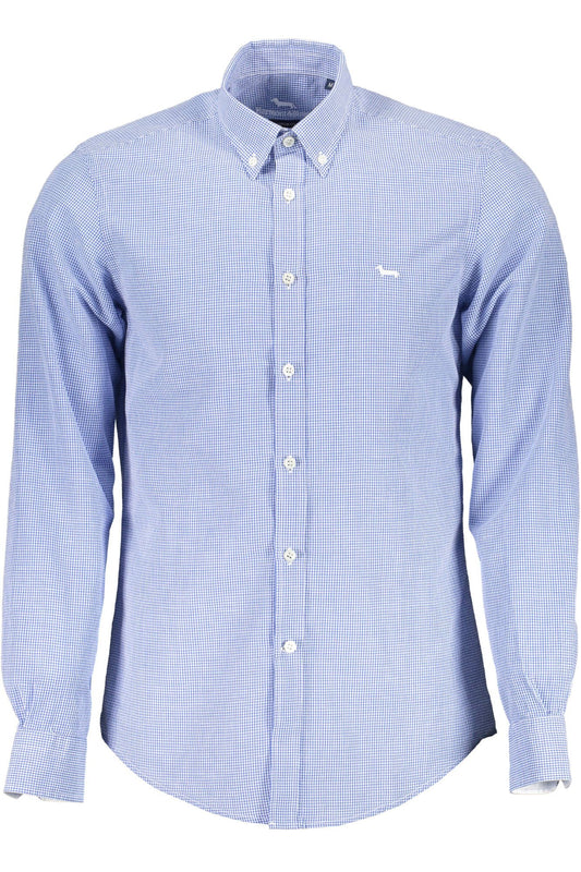 Blue Cotton Men Shirt