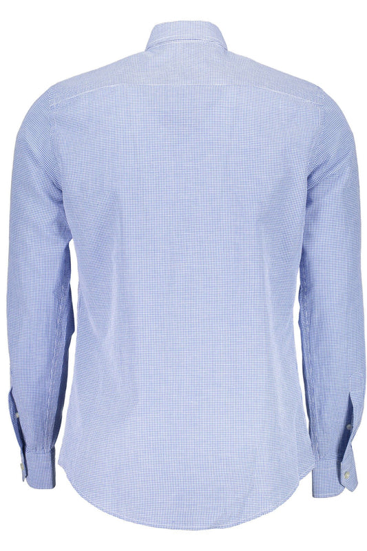 Blue Cotton Men Shirt