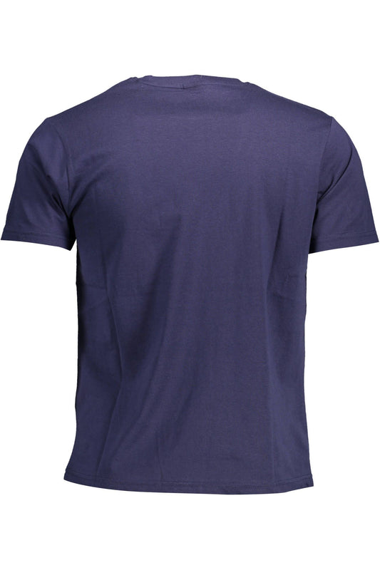 Blue Cotton Men T-Shirt