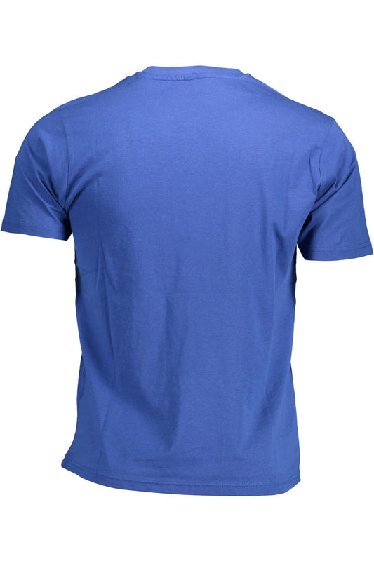 Blue Cotton Men T-Shirt