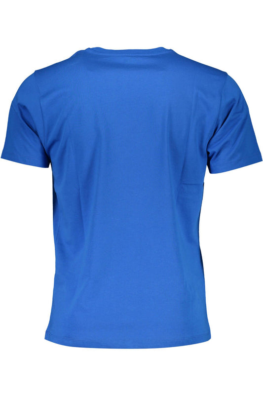 Blue Cotton Men T-Shirt