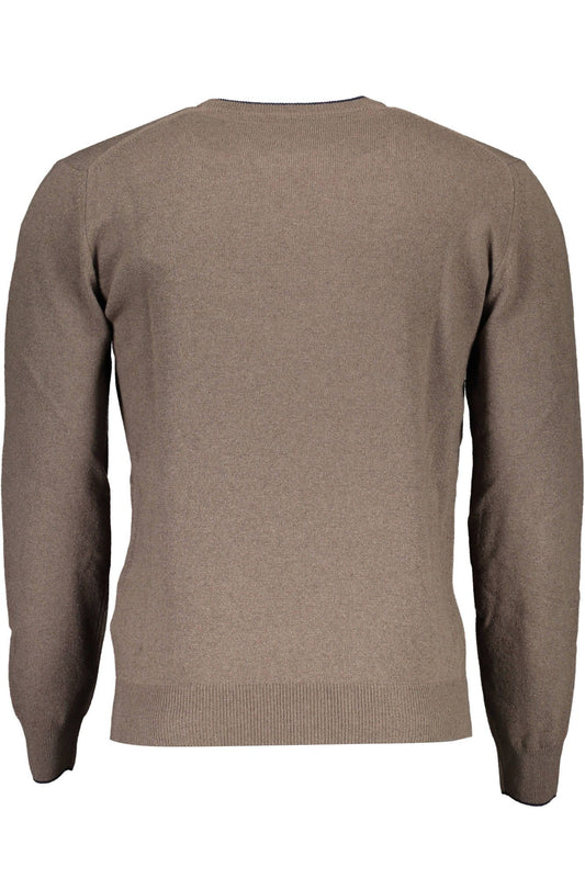 Brown Wool Men Sweater