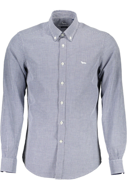 Blue Cotton Men Shirt