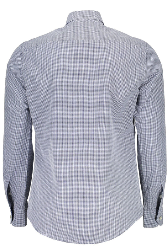 Blue Cotton Men Shirt