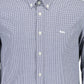 Blue Cotton Men Shirt