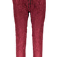 Red Cotton Women Trouser
