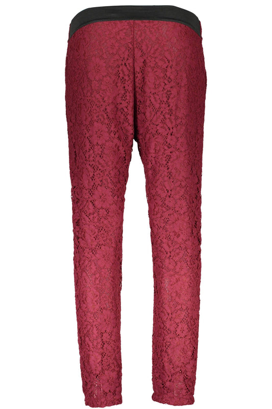 Red Cotton Women Trouser
