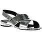 Silver Rubber Women Sandal