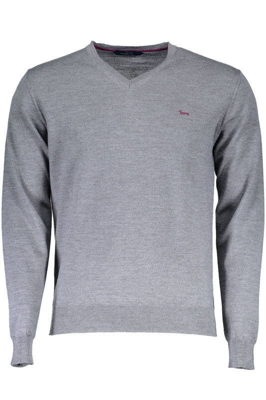 Gray Wool Men Sweater