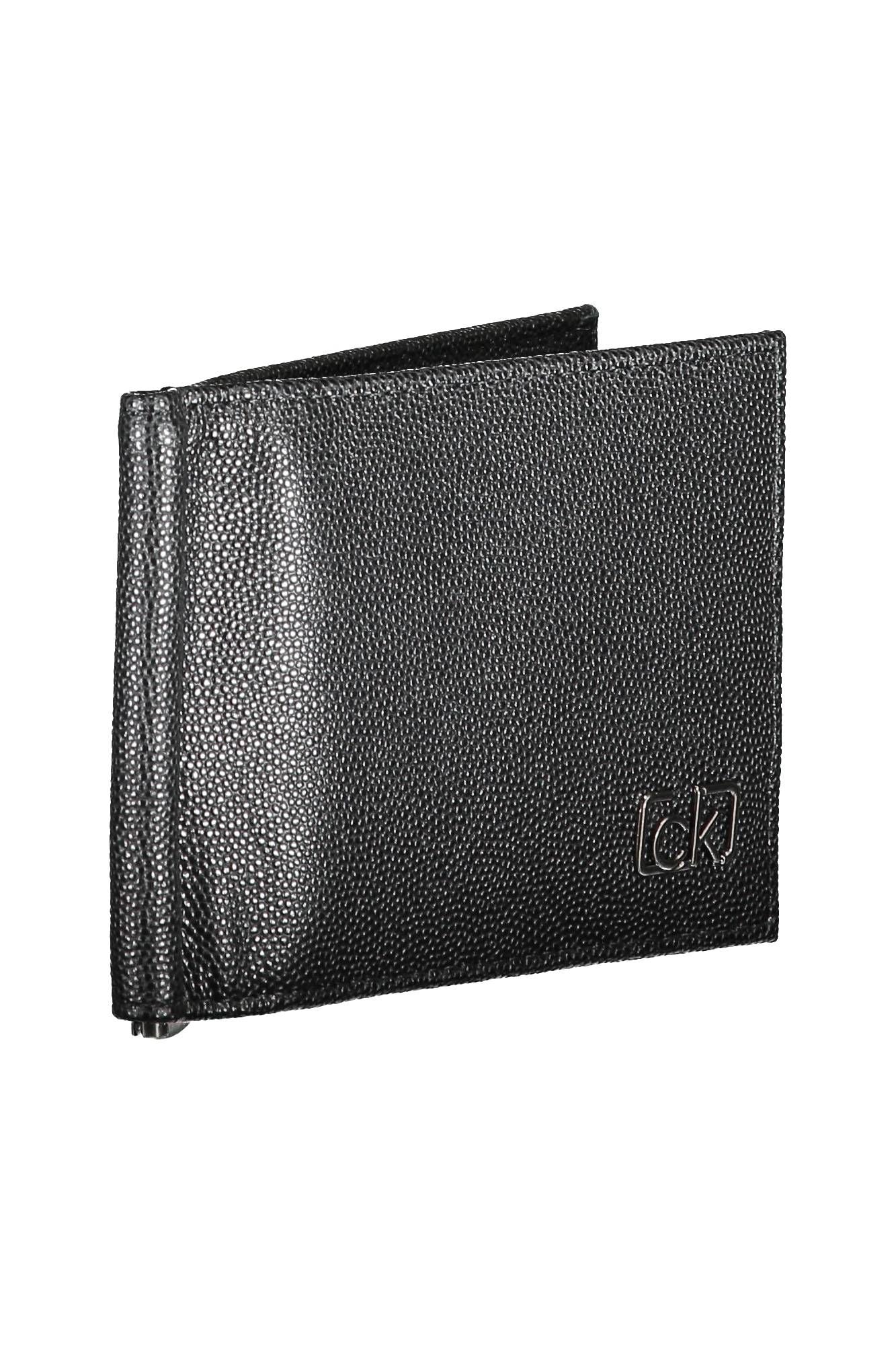 Black Polyurethane Men Wallet