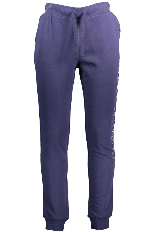 Blue Cotton Men Trouser