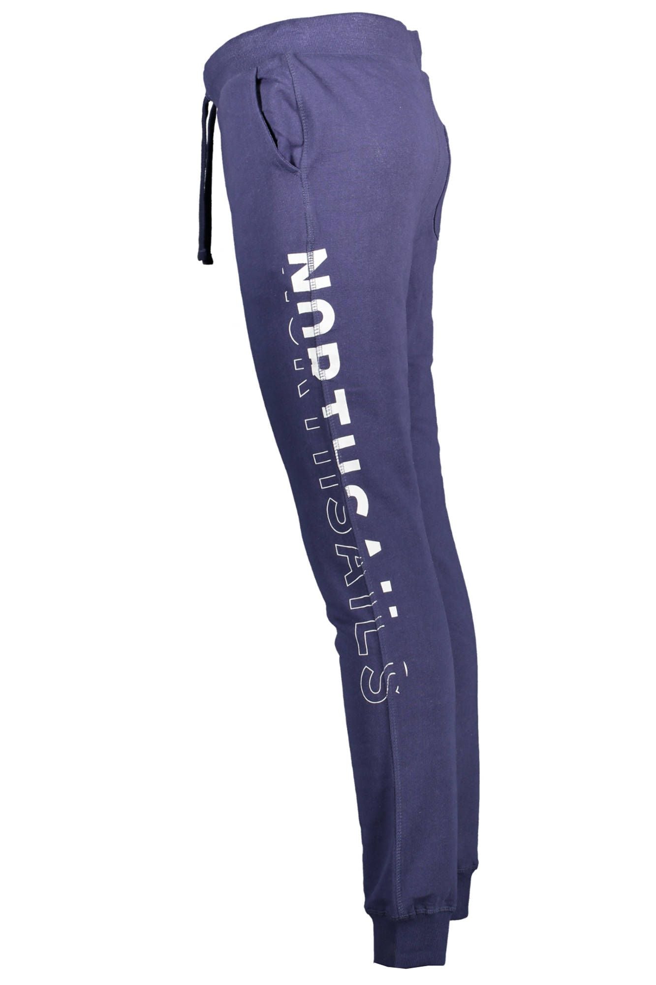 Blue Cotton Men Trouser