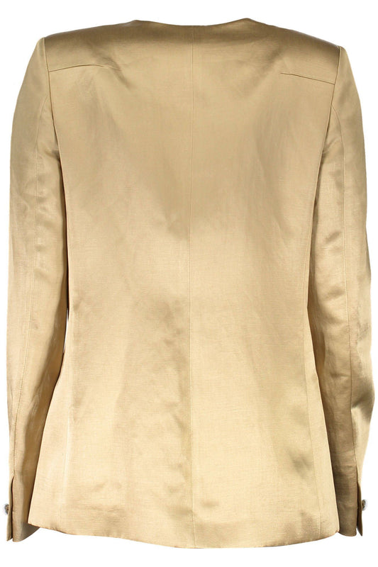 Gold Linen Women Jacket