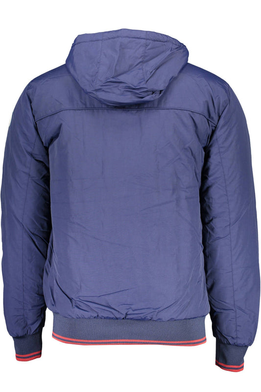 Blue Polyamide Men Jacket