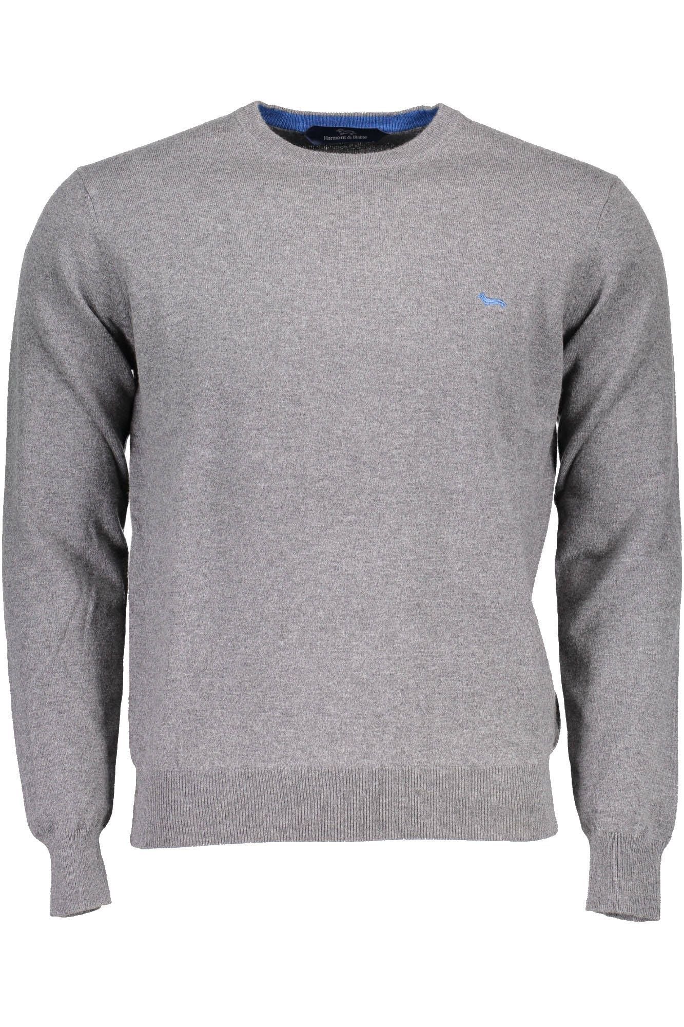 Gray Cotton Men Sweater