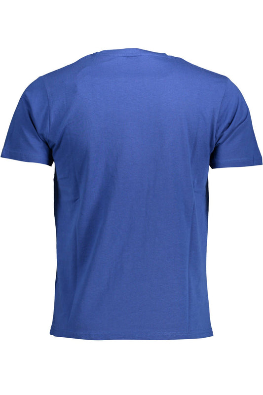 Blue Cotton Men T-Shirt