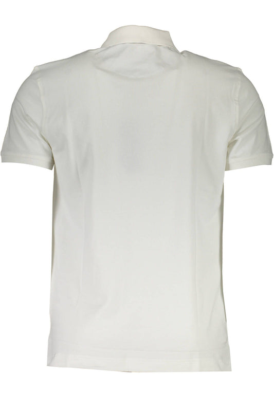 White Cotton Men Polo Shirt