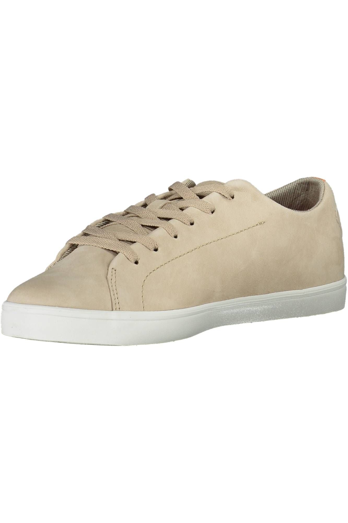 Beige Leather Men Sneaker