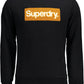 Black Cotton Men Sweater
