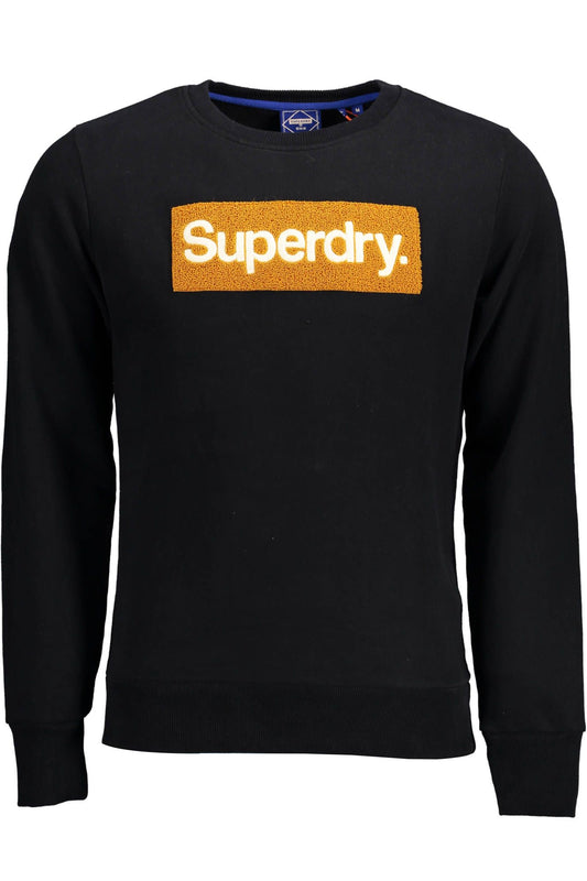 Black Cotton Men Sweater