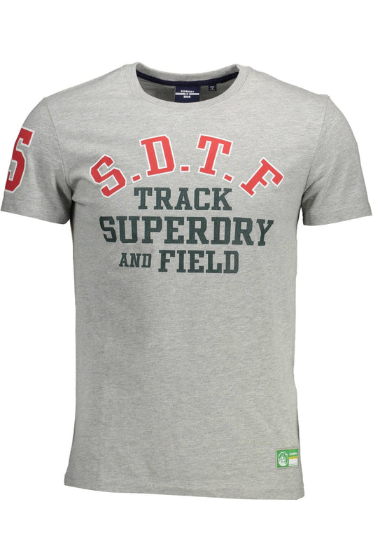 Gray Cotton Men T-Shirt