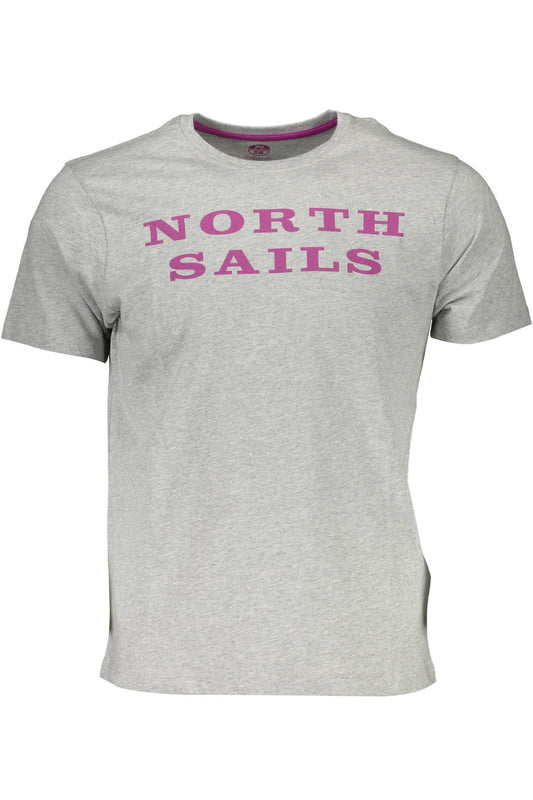 Gray Cotton Men T-Shirt