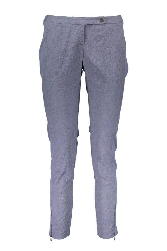 Blue Wool Women Pant