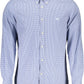 Blue Cotton Men Shirt