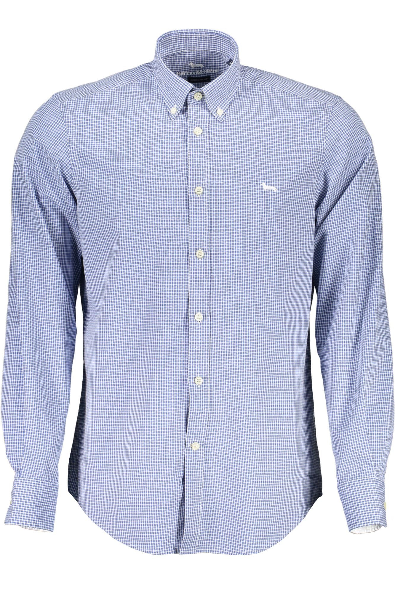 Blue Cotton Men Shirt