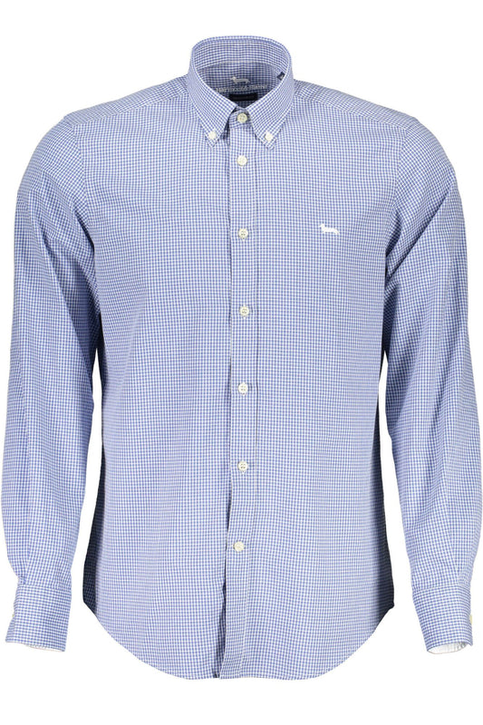 Blue Cotton Men Shirt