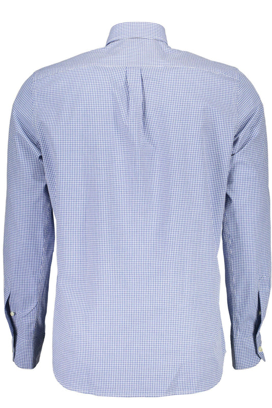 Blue Cotton Men Shirt