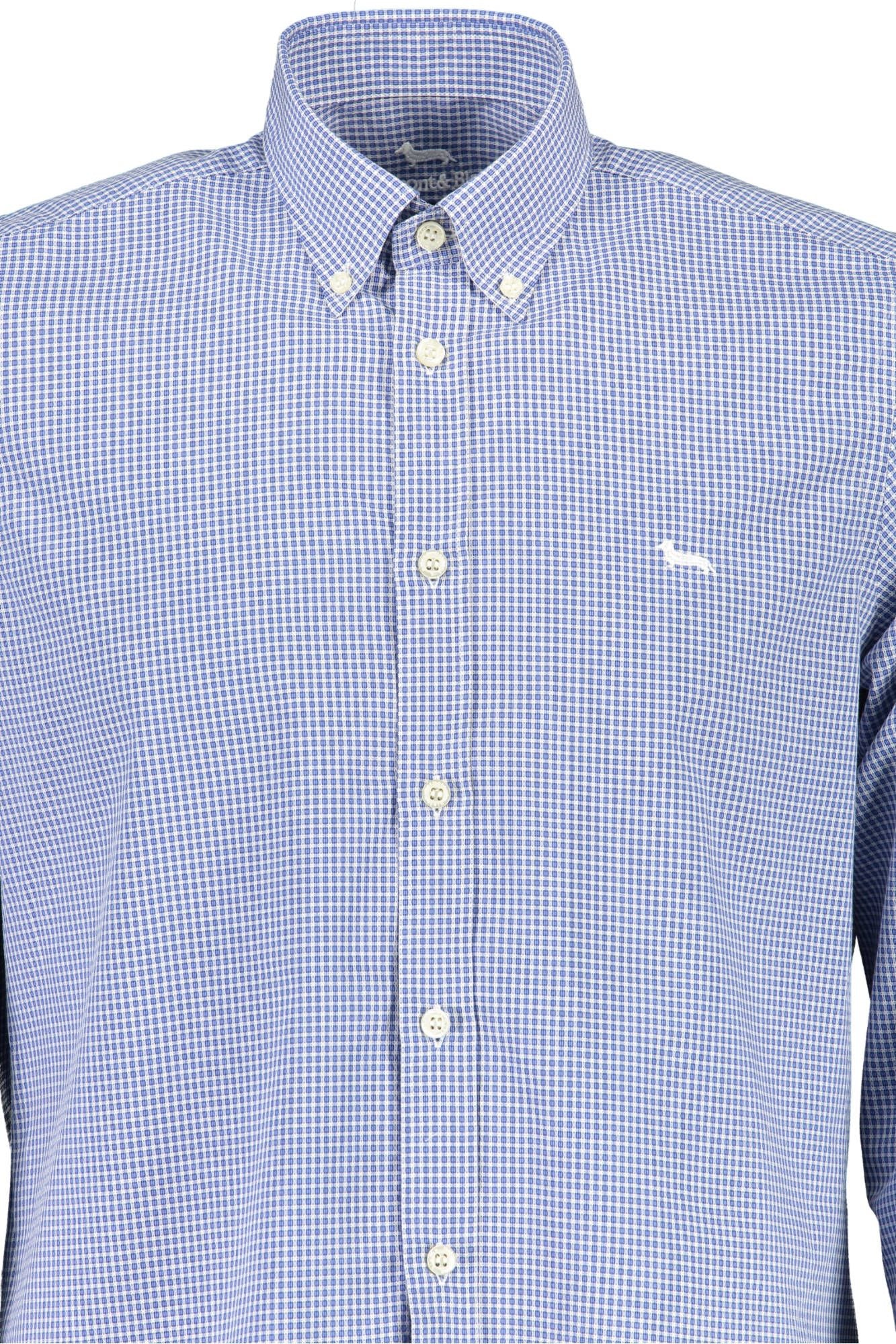 Blue Cotton Men Shirt