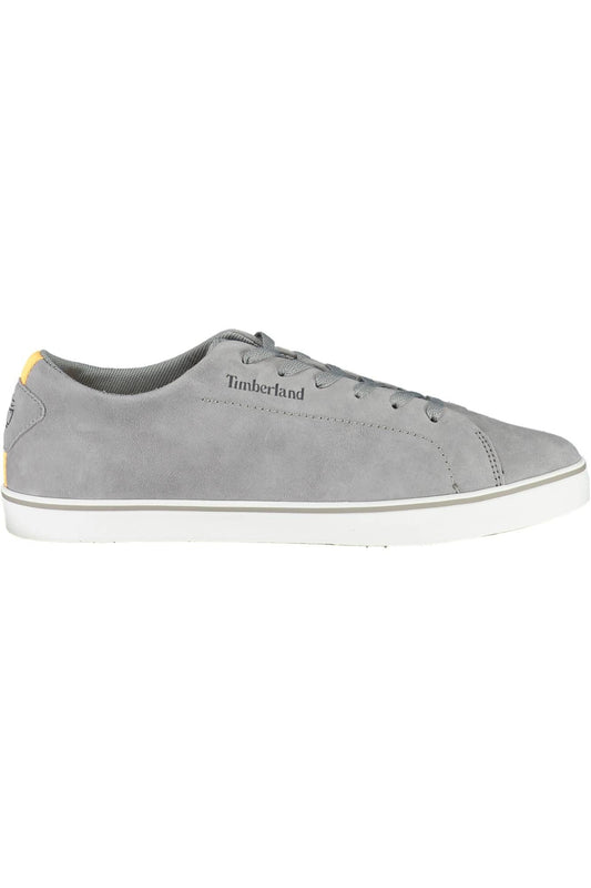 Gray Leather Men Sneaker