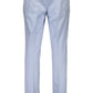 Light Blue Cotton Men Pant