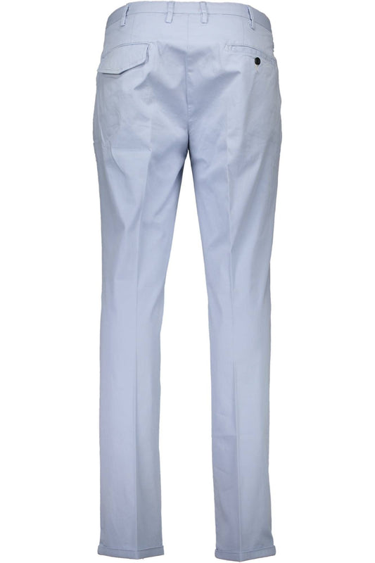 Light Blue Cotton Men Pant