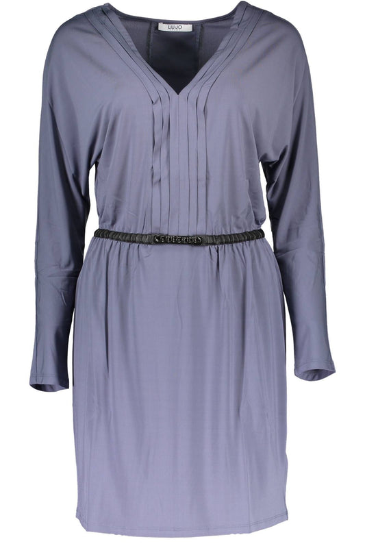 Blue Polyester Women Dress