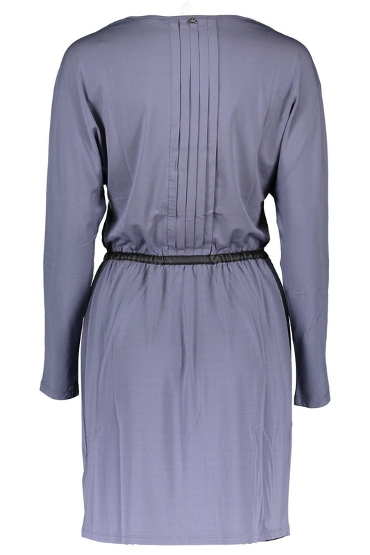 Blue Polyester Women Dress