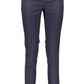 Blue Polyester Women's Pant