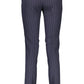 Blue Polyester Women's Pant