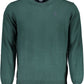 Green Cotton Men Sweater