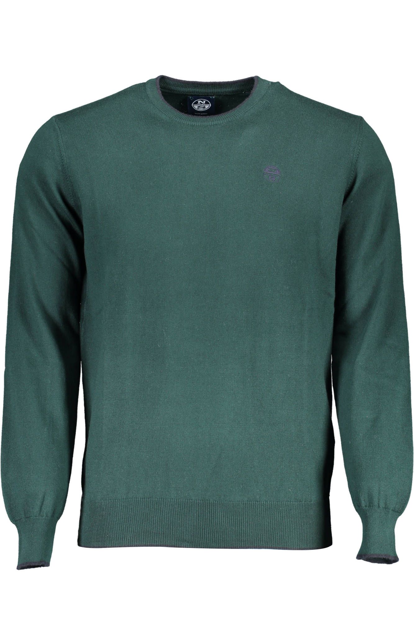 Green Cotton Men Sweater