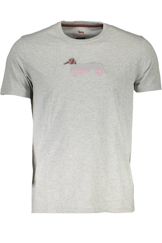 Gray Cotton Men T-Shirt