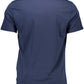 Blue Cotton Men T-Shirt