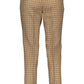 Brown Polyester Women Pants