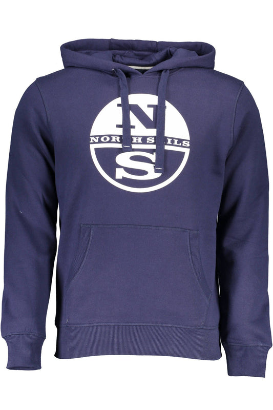 Blue Cotton Men Sweater