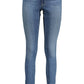 Light Blue Cotton Women Jeans